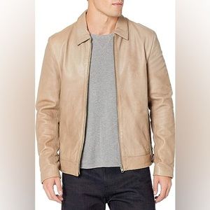 New! LaMarque Dane shirt color leather jacket clay light brown tan